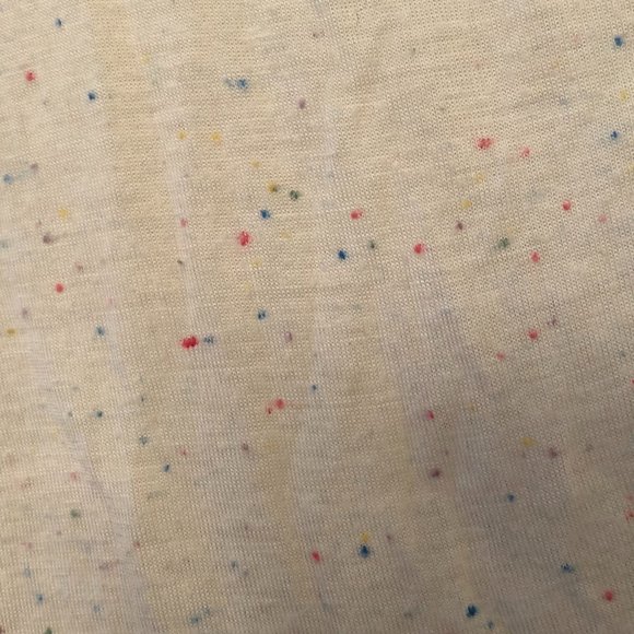 Lani Short Sleeve Blouse in Ivory/Multicolor Dot Print Size M - Picture 7 of 10